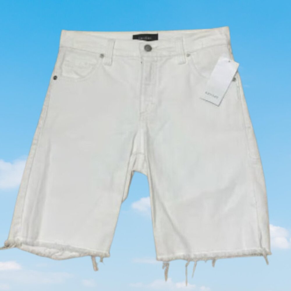 KAREN KANE Life Style Cut-Off Denim Shorts WHITE MSRP $98 Women's Size 4